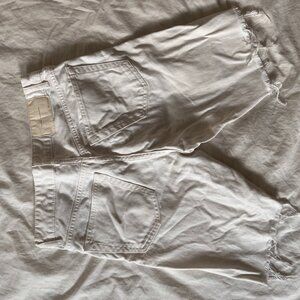 Zara white denim long shorts